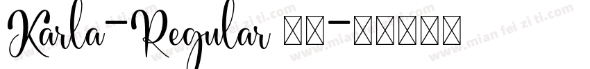 Karla-Regular 常规字体转换